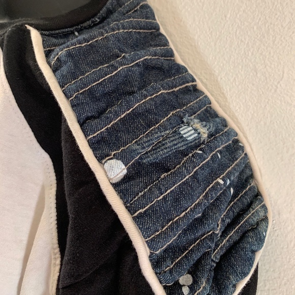 WTO2 T Shirt with Denim Epaulets Large - Picture 2 of 3